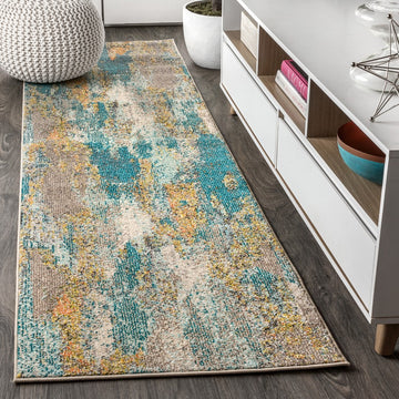 Contemporary Pop Modern Abstract Vintage Waterfall Area Rug